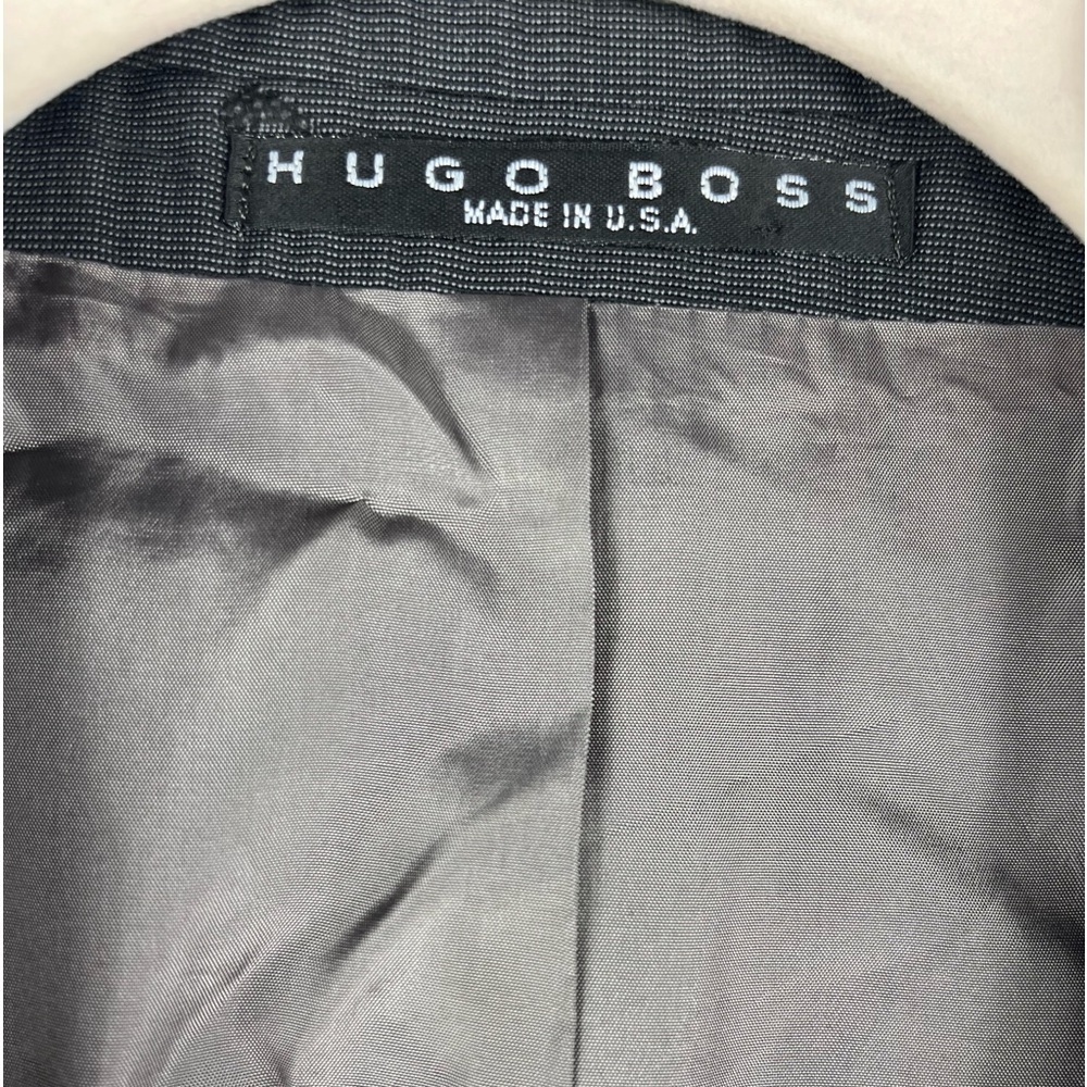 BOSS HUGO BOSS Saks Fifth Avenue Virgin Wool Men’s Blazer Suit Jacket Grey Lined - Picture 3 of 12